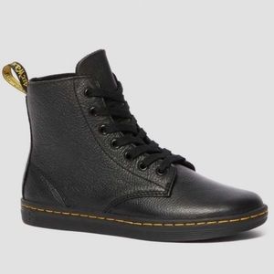 Dr Martens Leyton Lace Up Combat Boots Black